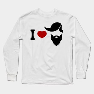 I love beard sign Long Sleeve T-Shirt